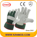 Green Industrial Cowhide Grain Leather Safety Work Gloves (12004)